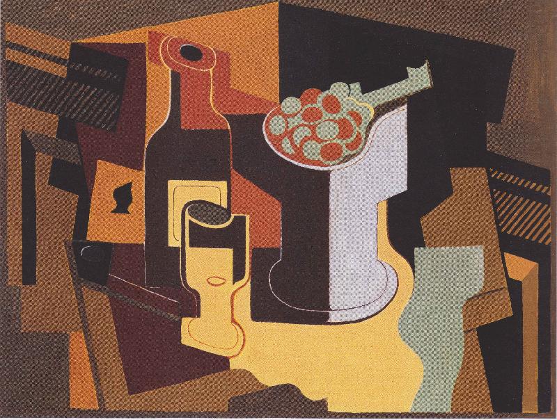 Juan Gris Flasche und Obstschale oil painting image